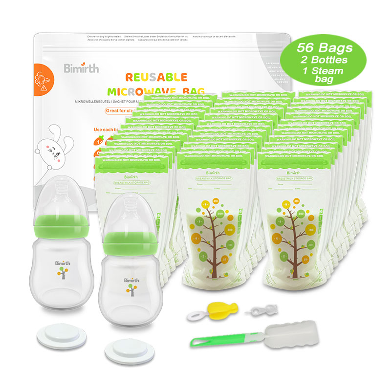 Breast milk storage hot sale bags and bottles