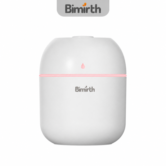 Bimirth Mini Humidifier in white with pink light ring